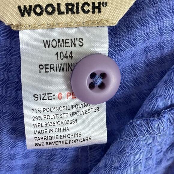 Woolrich Blue Checkered Cropped Lightweight Pants Size 6 Petite - Picture 6 of 6